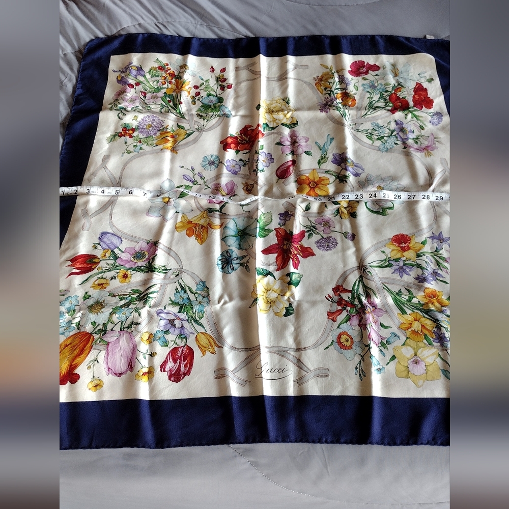 Gucci Floral Silk Scarf